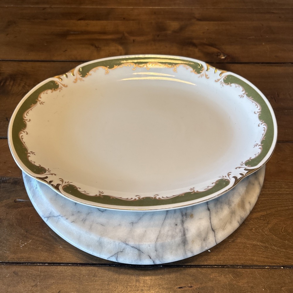VTG 50s MCM Style House Regency Pattern Oval Serving Bowl Platter 9x12"